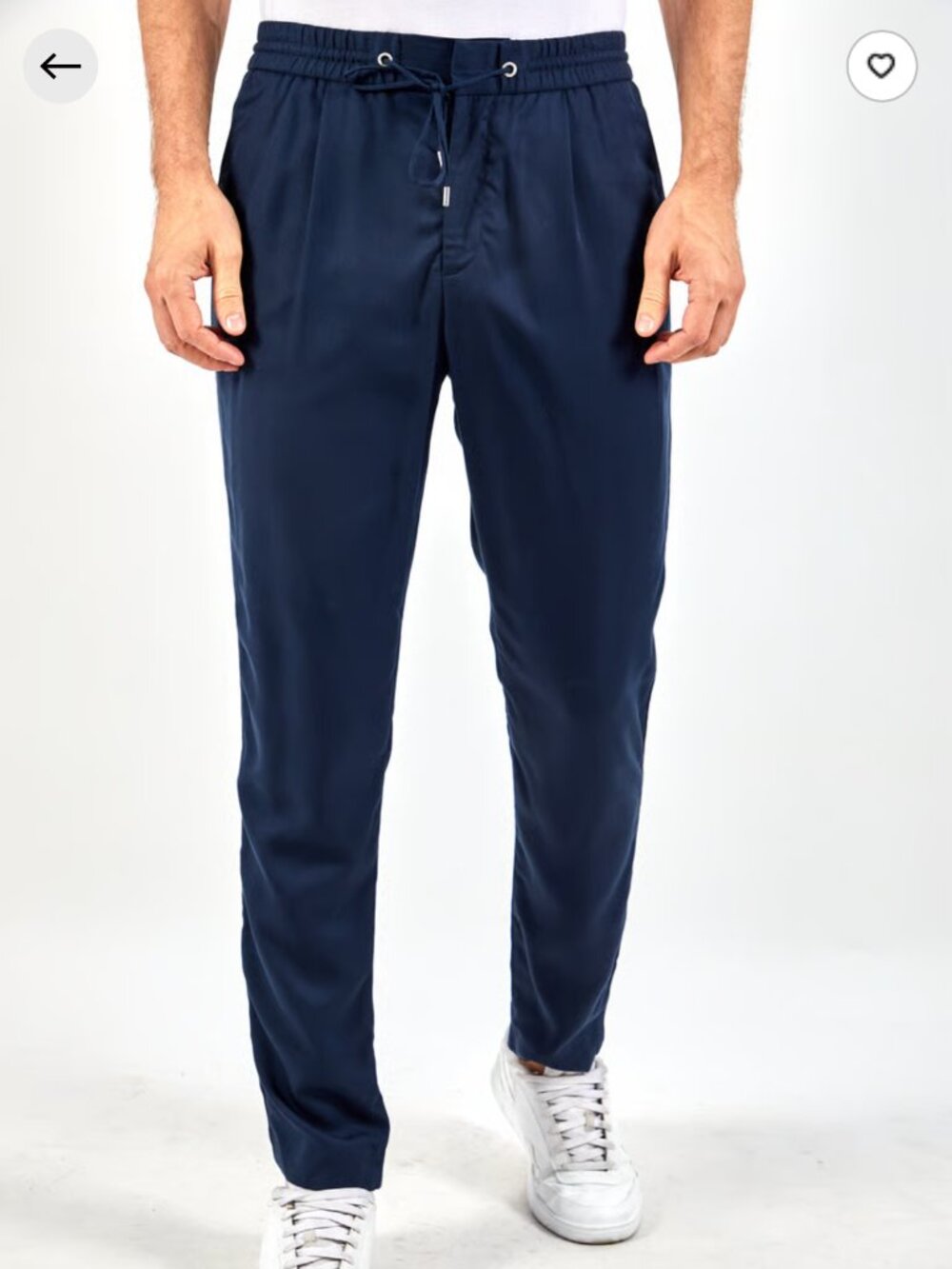 🌟 THE KOOPLES 🌟 MEN'S PULL ON ELASTIC WAIST TROUSER NAVY SZ 48 OR M